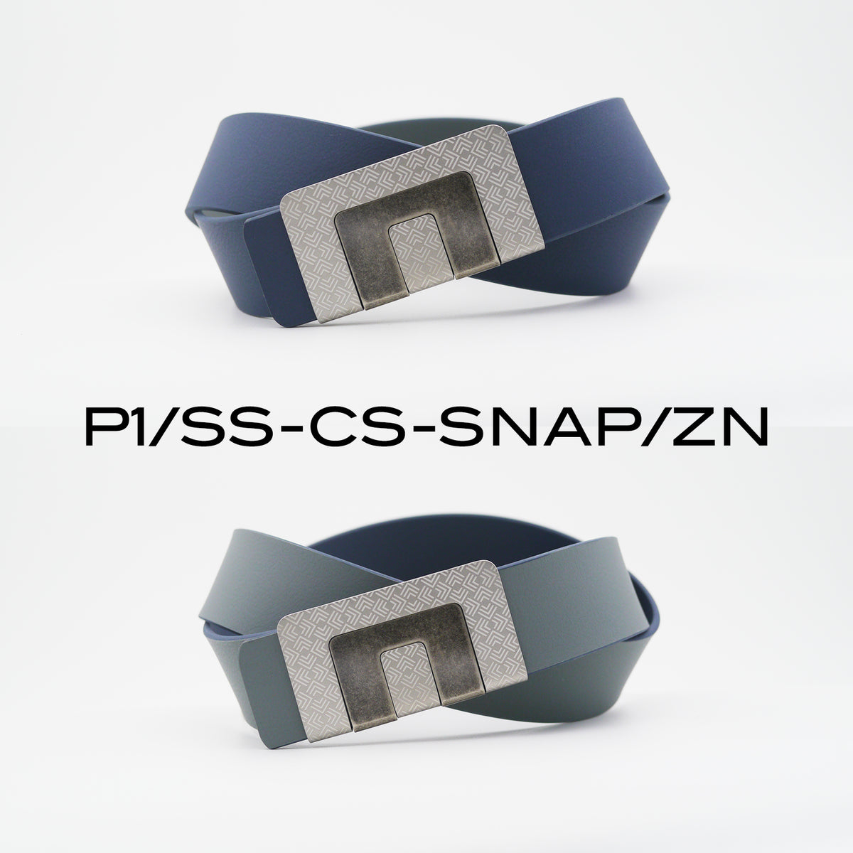 MIN BELT - SILVER P1 BUCKLE, CASUAL STRAP